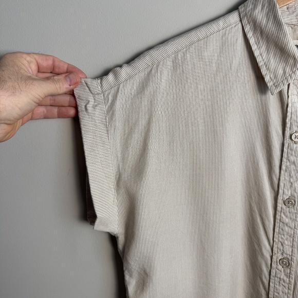 Tan Button Down Shirt for Women - Picture 3 of 9